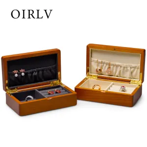 Classic Solid Wood Ring Jewelry Set Box SM154 - Restocking