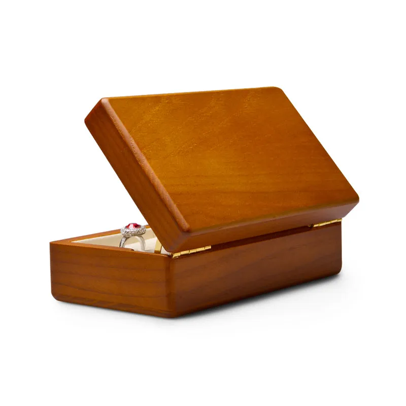 Classic Solid Wood Ring Jewelry Set Box SM154 - Restocking