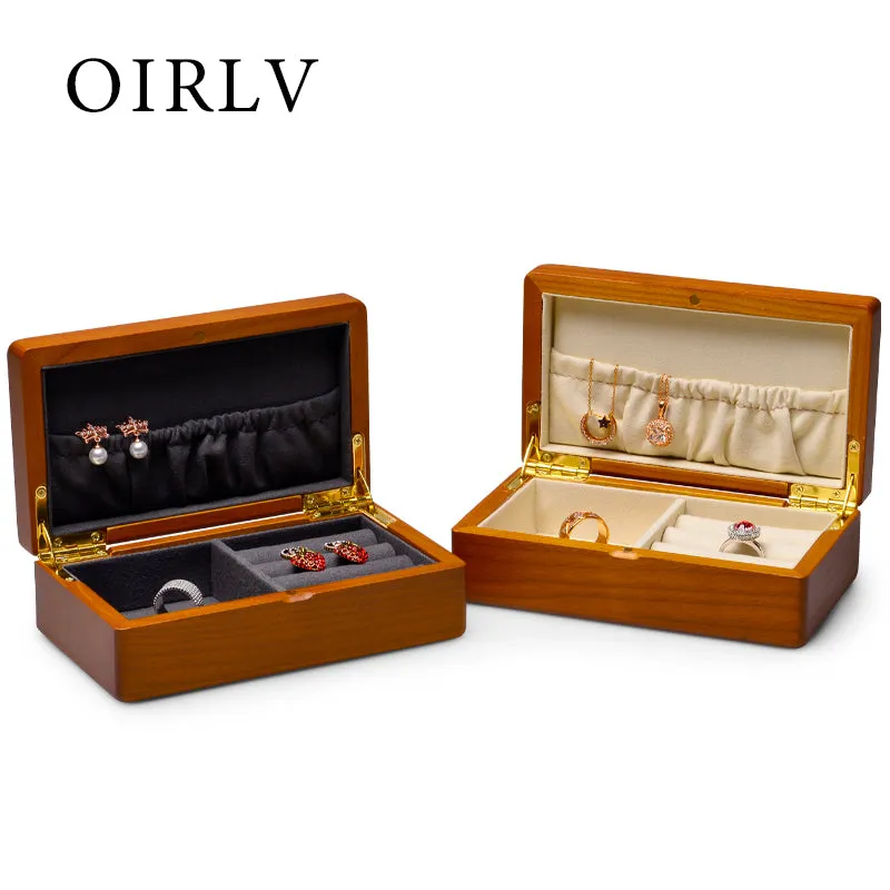 Classic Solid Wood Ring Jewelry Set Box SM154 - Restocking