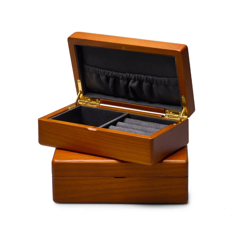 Classic Solid Wood Ring Jewelry Set Box SM154 - Restocking
