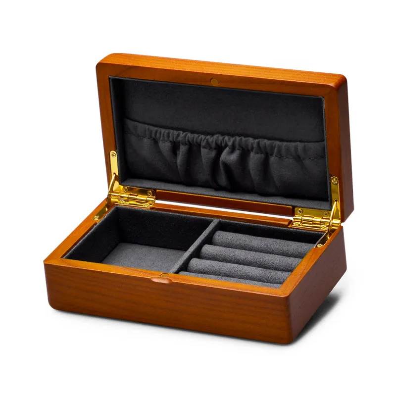 Classic Solid Wood Ring Jewelry Set Box SM154 - Restocking