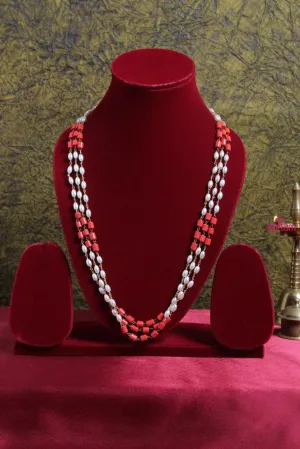 Coral Pearl Mala