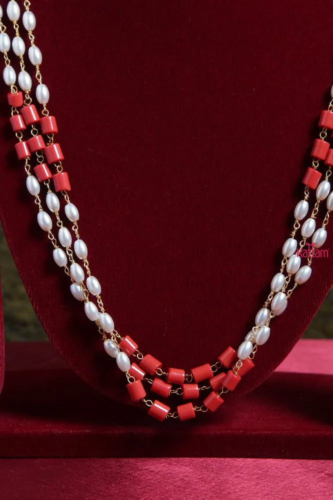Coral Pearl Mala