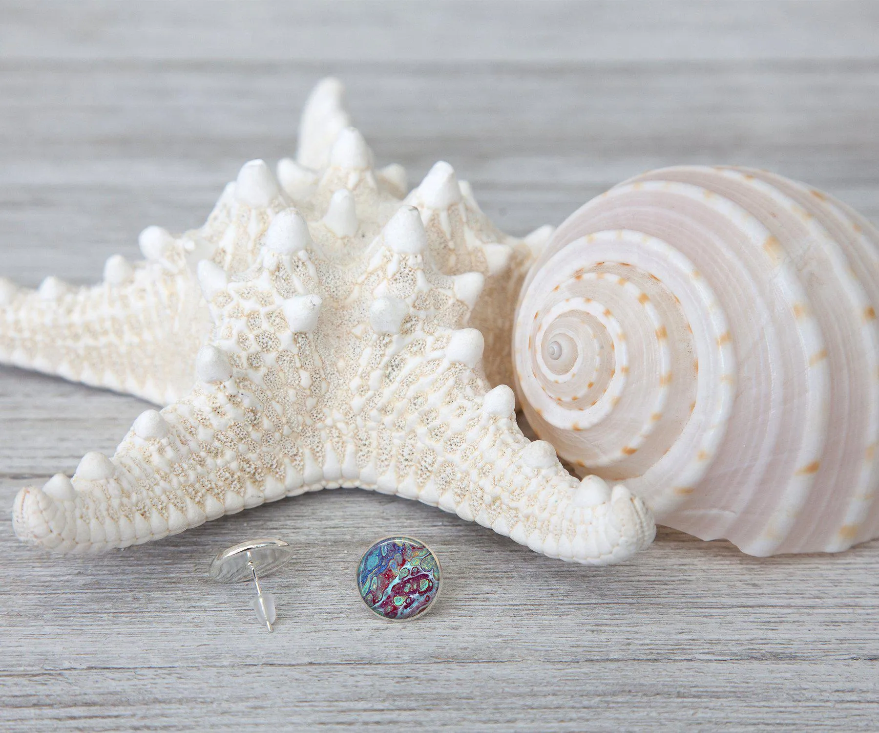 Coral Reef Stud Earrings | Handmade Beach Jewelry
