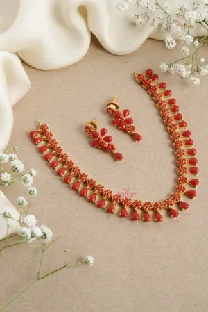 Coral Stone Choker Set
