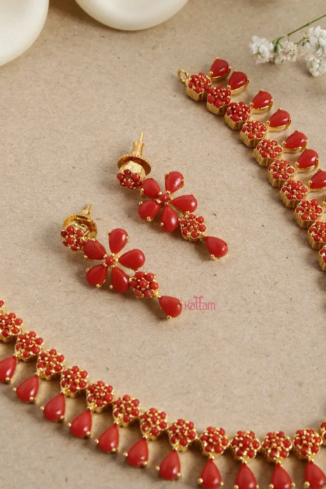Coral Stone Choker Set