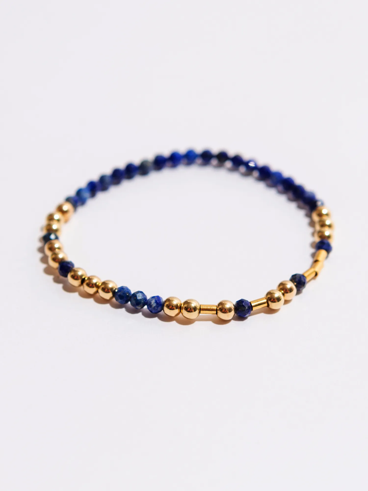 Custom Lapis Lazuli Wired Morse Code Bracelet
