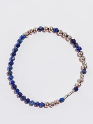 Custom Lapis Lazuli Wired Morse Code Bracelet
