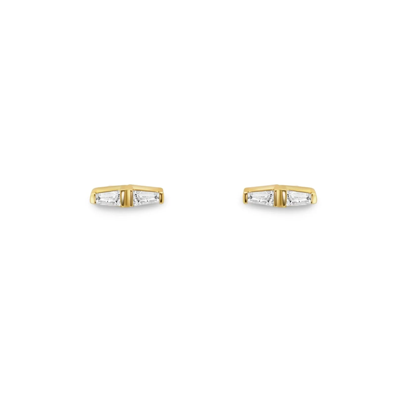 Diamond Bar Stud Earrings