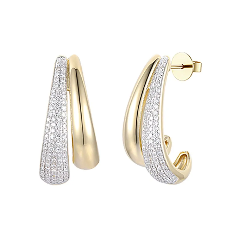 Diamond Stud Earring 22x10mm