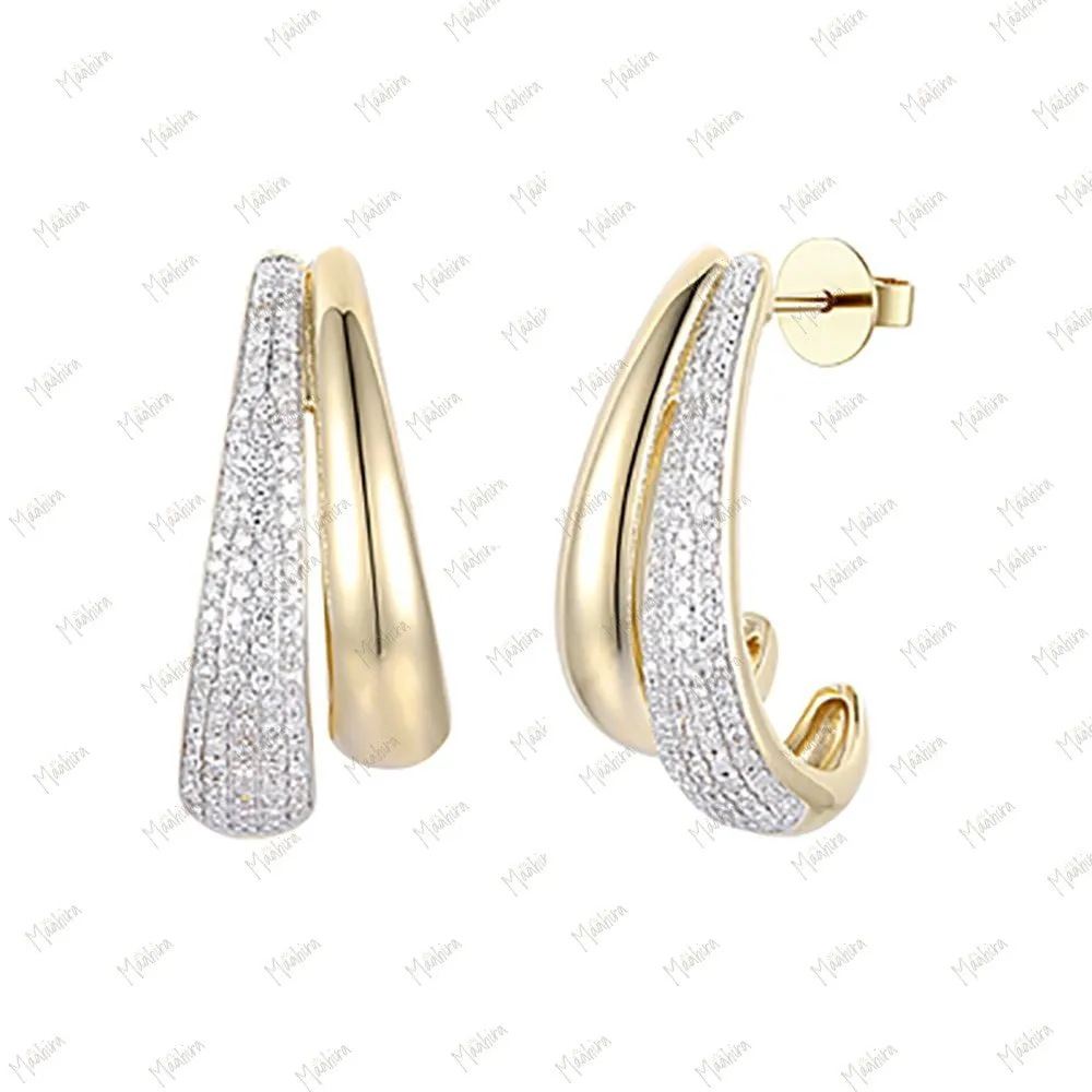 Diamond Stud Earring 22x10mm