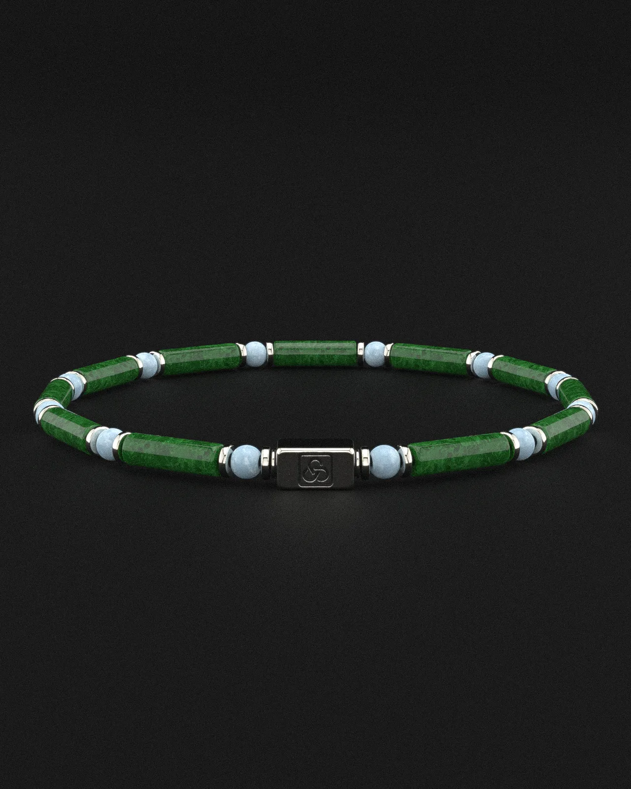 Emerald Jade   Turquoise Bracelet 4mm | PIPE