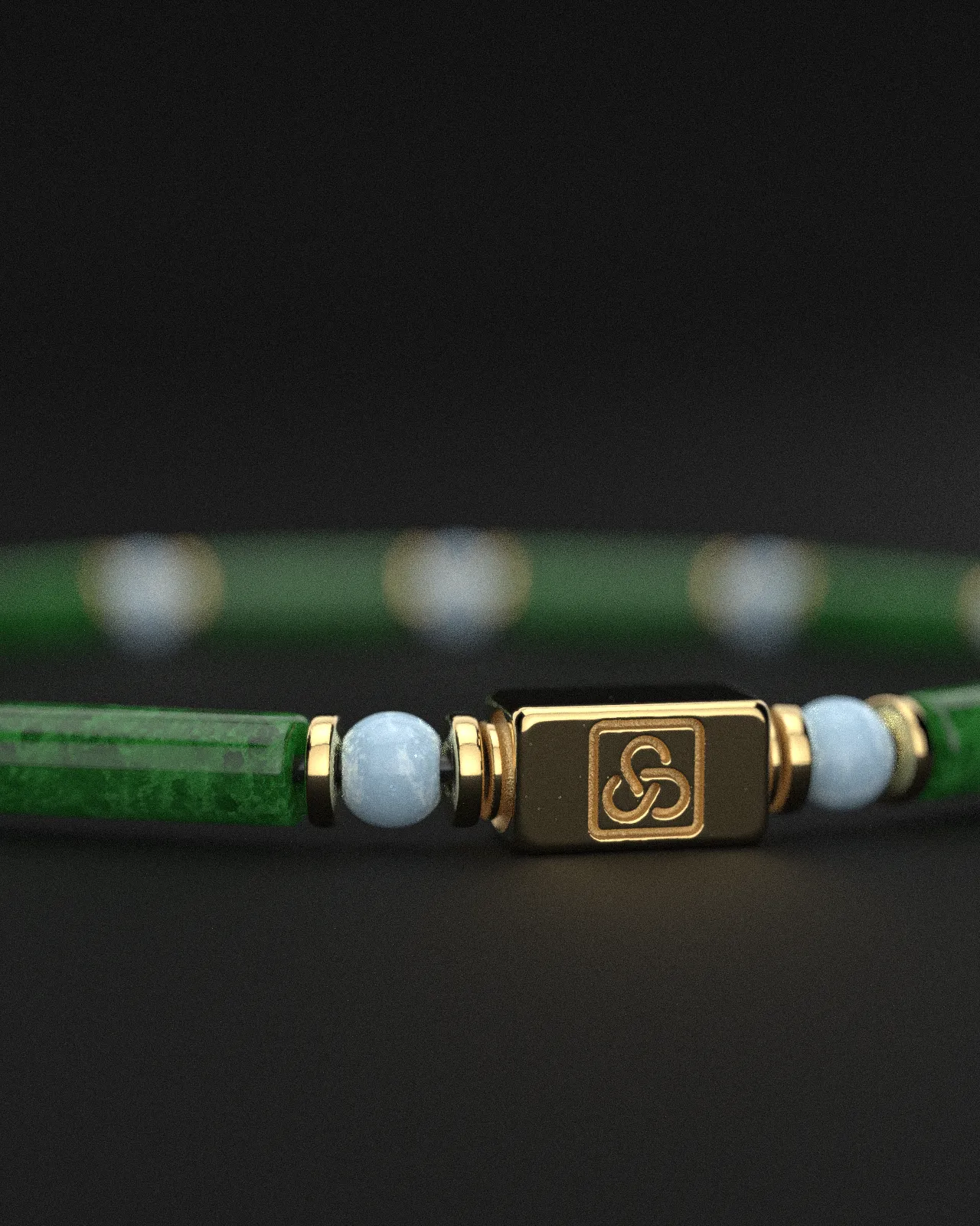 Emerald Jade   Turquoise Bracelet 4mm | PIPE