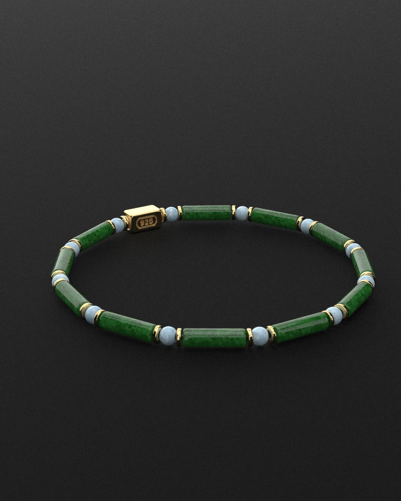 Emerald Jade   Turquoise Bracelet 4mm | PIPE