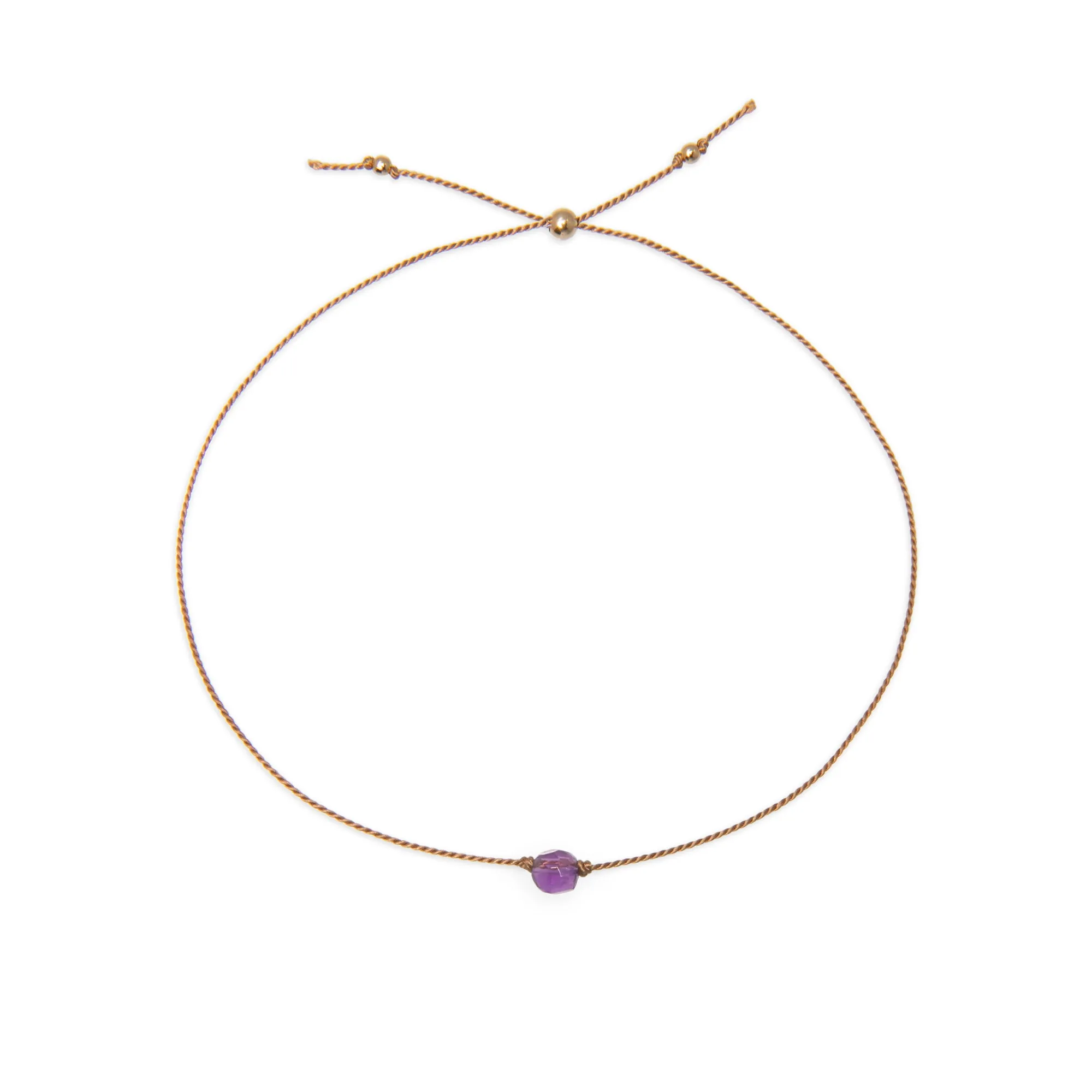 February Birthstone Wishing Bracelet with Amethyst