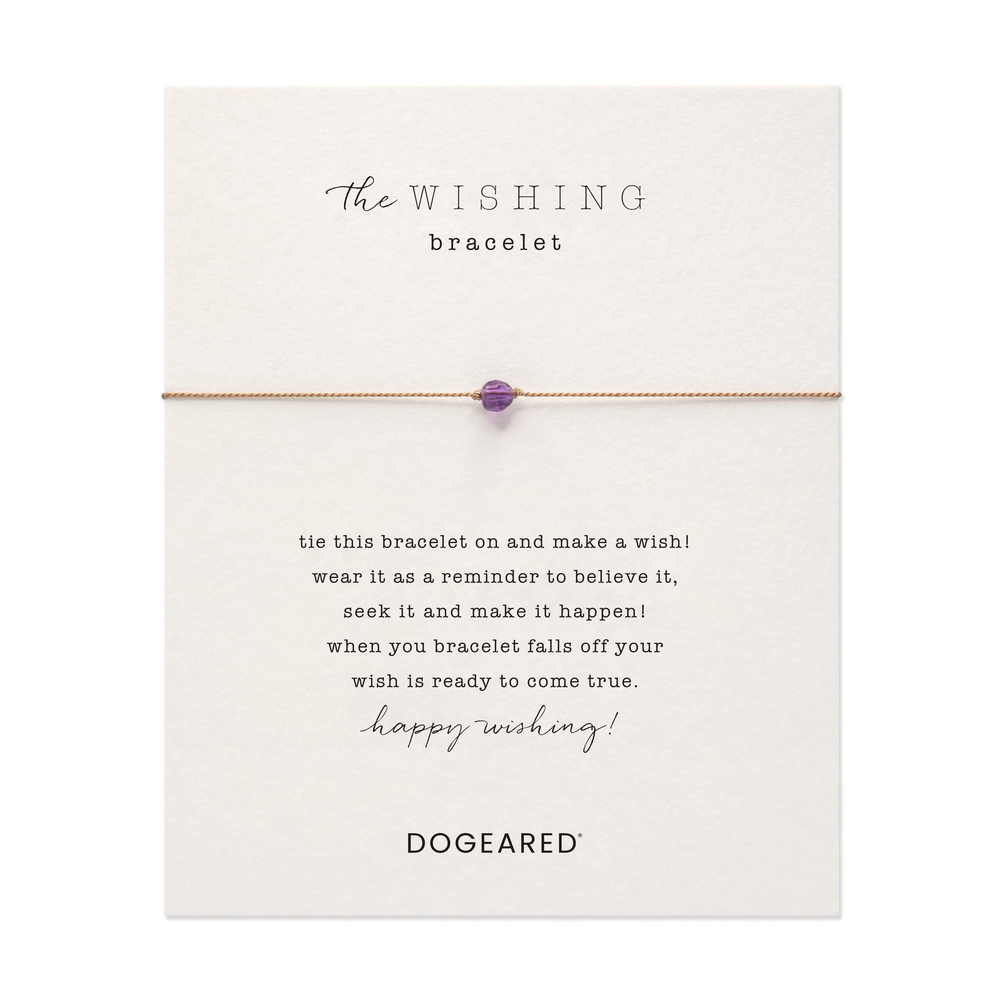 February Birthstone Wishing Bracelet with Amethyst
