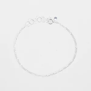 Fine Silver Figaro Chain Bracelet