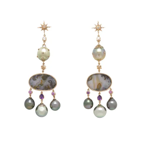 Galaxy Girandole One Off Earrings