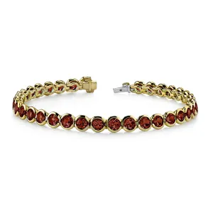 Garnet 14K Yellow Gold Bracelet