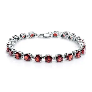 Garnet Gemstone Tennis Bracelets