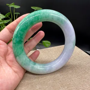 Genuine Burmese High-end Jade Large Jadeite Bangle Bracelet ( 80.3mm )( Collectibles )
