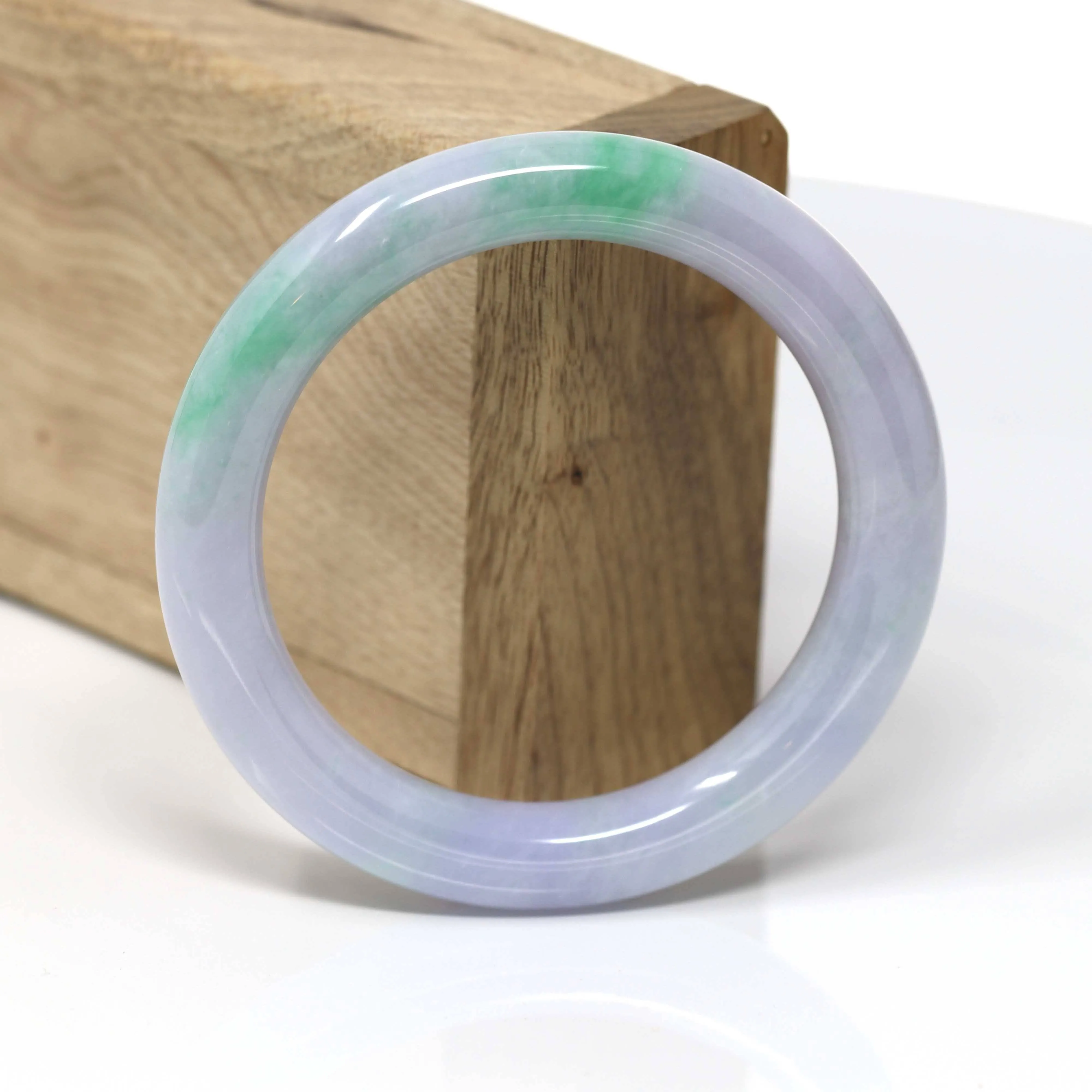 Genuine Burmese Jadeite Jade Bangle Bracelet (55.1 mm)#30