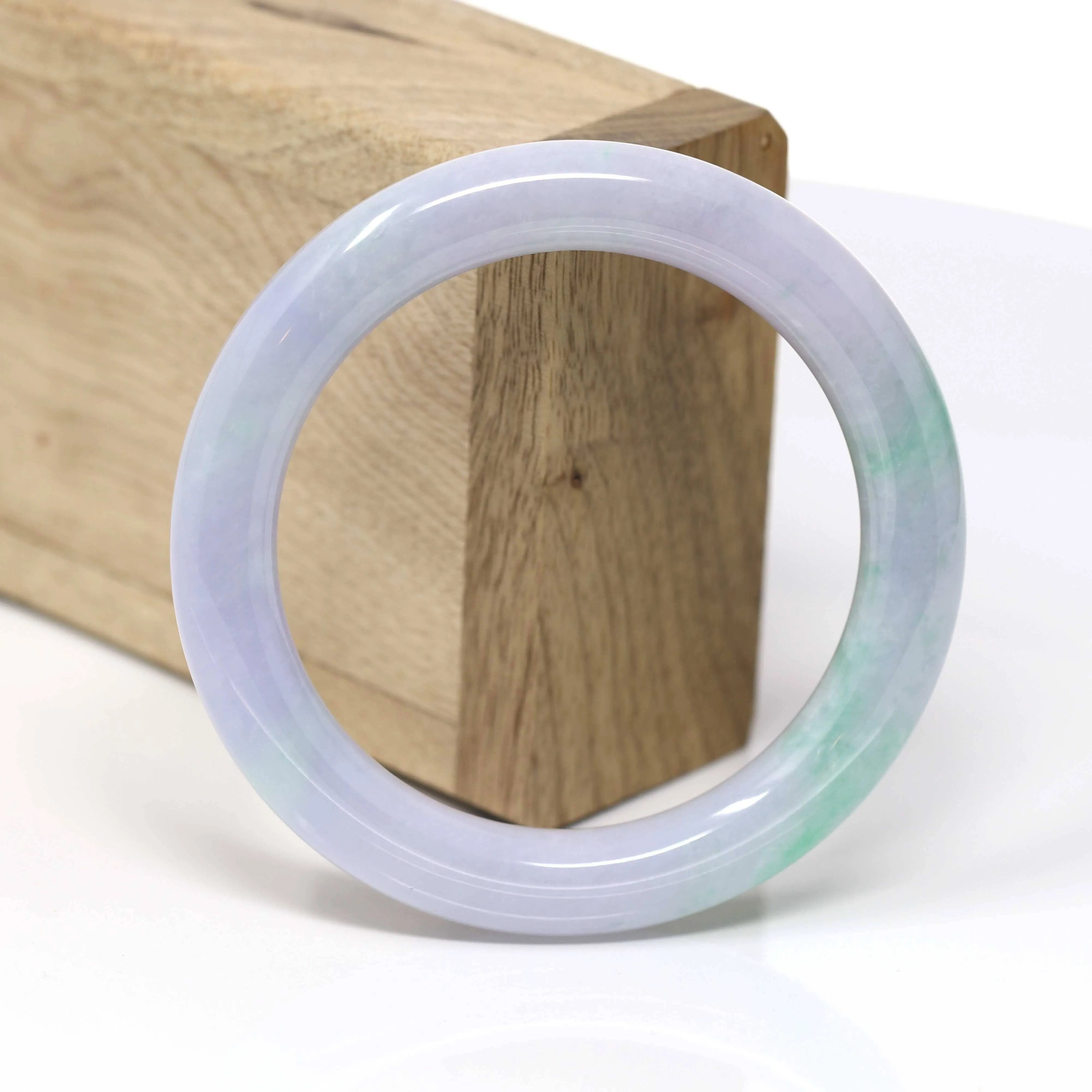 Genuine Burmese Jadeite Jade Bangle Bracelet (55.1 mm)#30