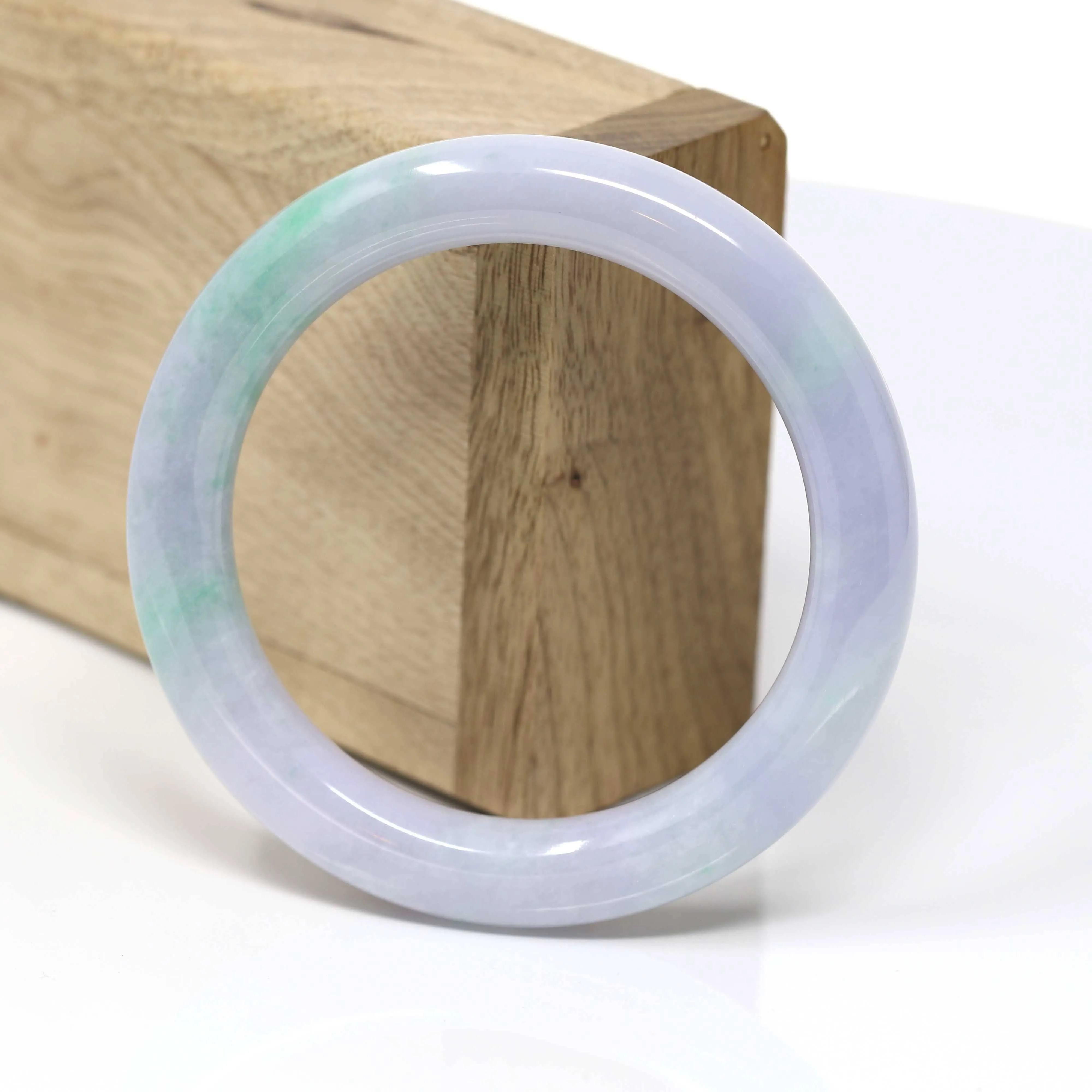 Genuine Burmese Jadeite Jade Bangle Bracelet (55.1 mm)#30