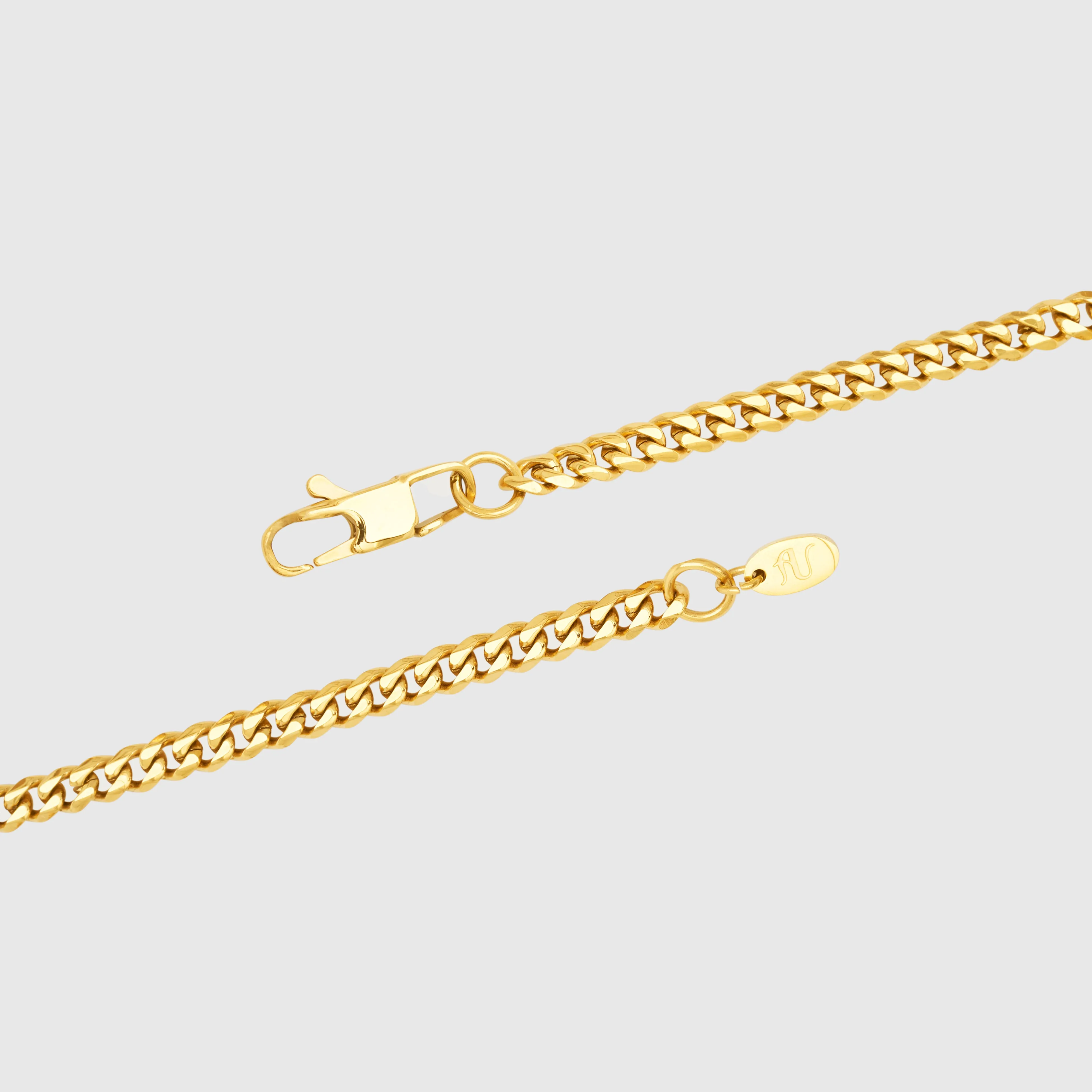 Gold Cuban Link Chain and Bracelet Set - 4 mm