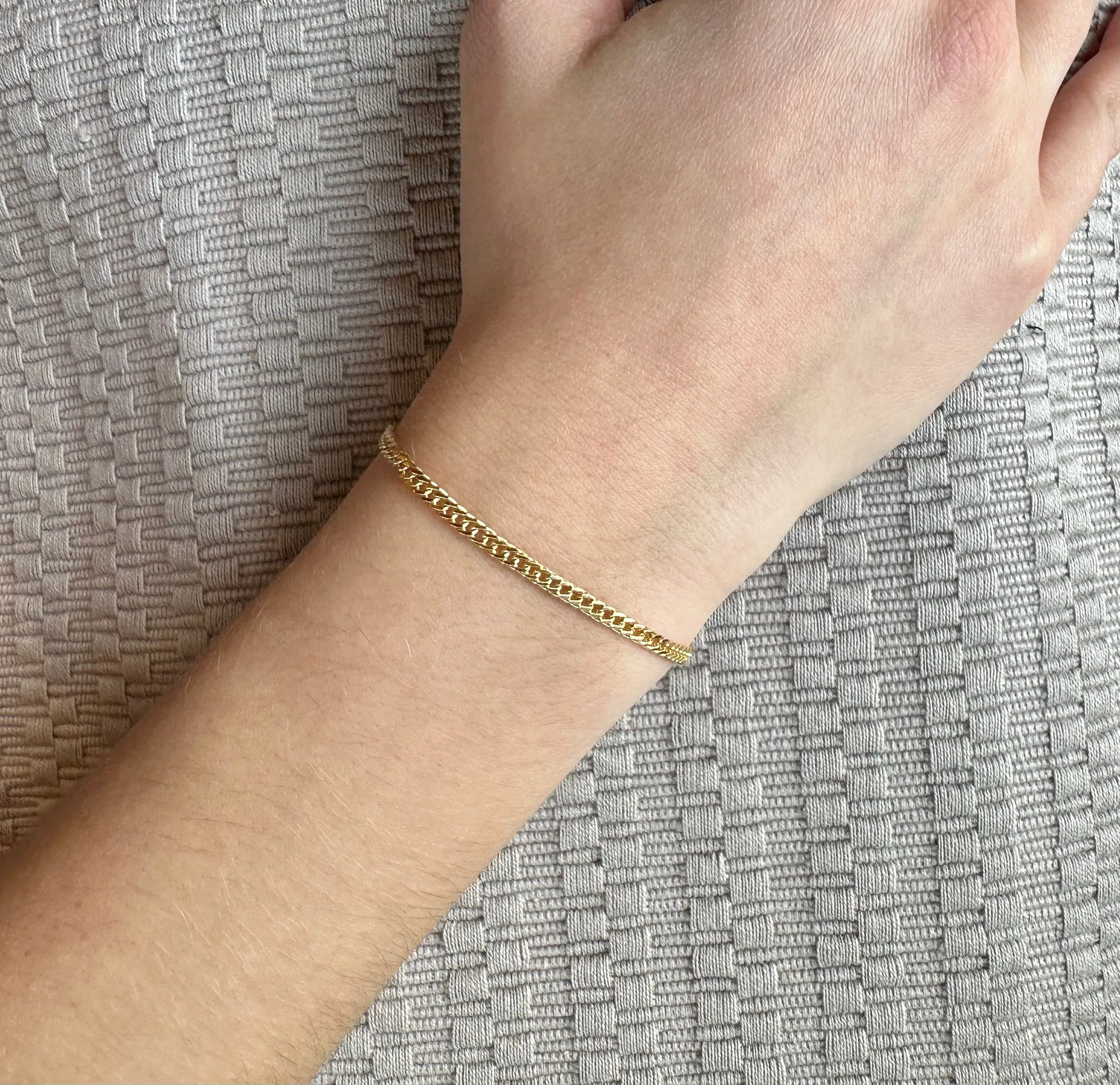 Gold Filled Curb Chain Bracelet