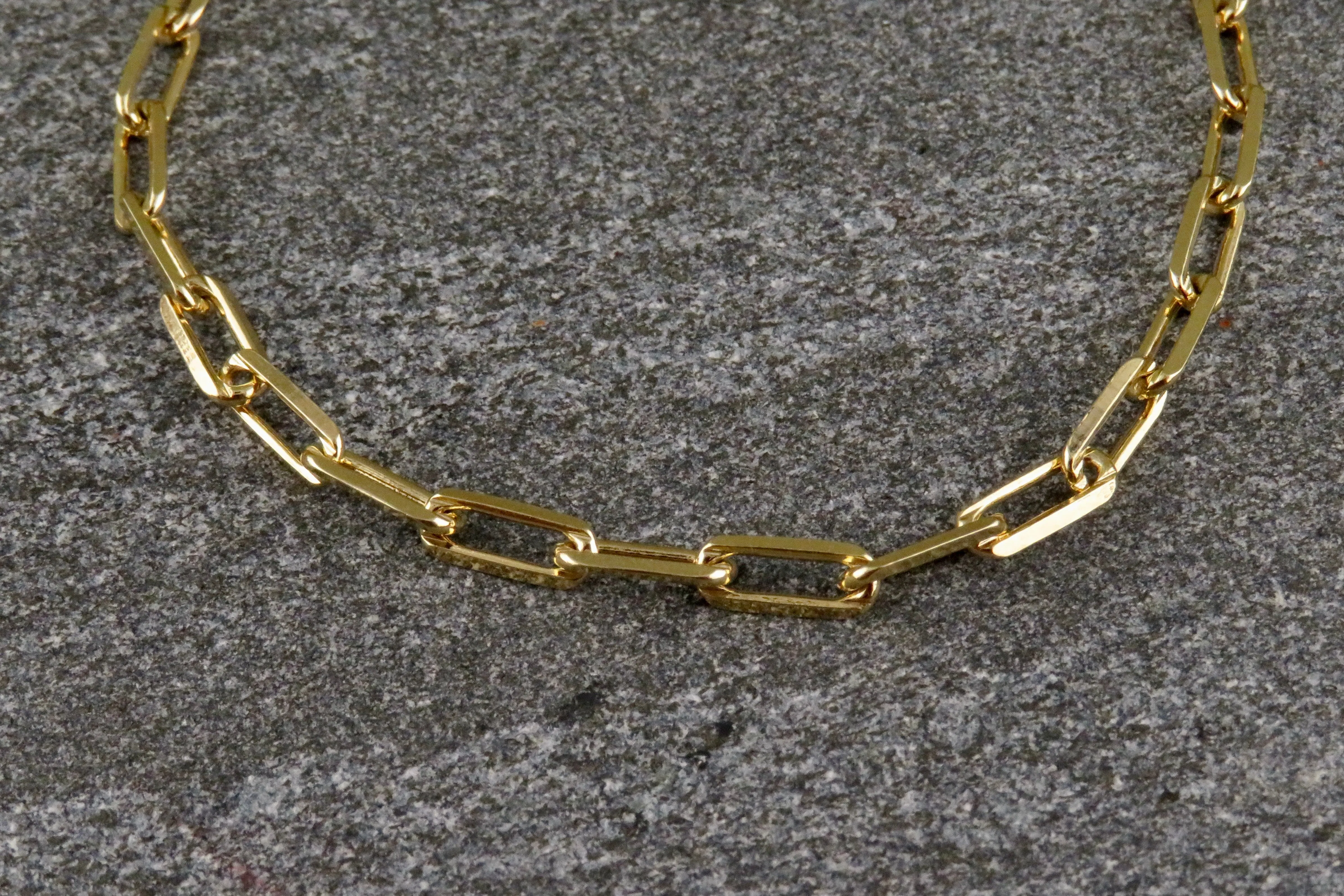 Gold Filled Paper Clip Chain Bracelet
