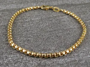 Gold Filled Round Box Chain Bracelet