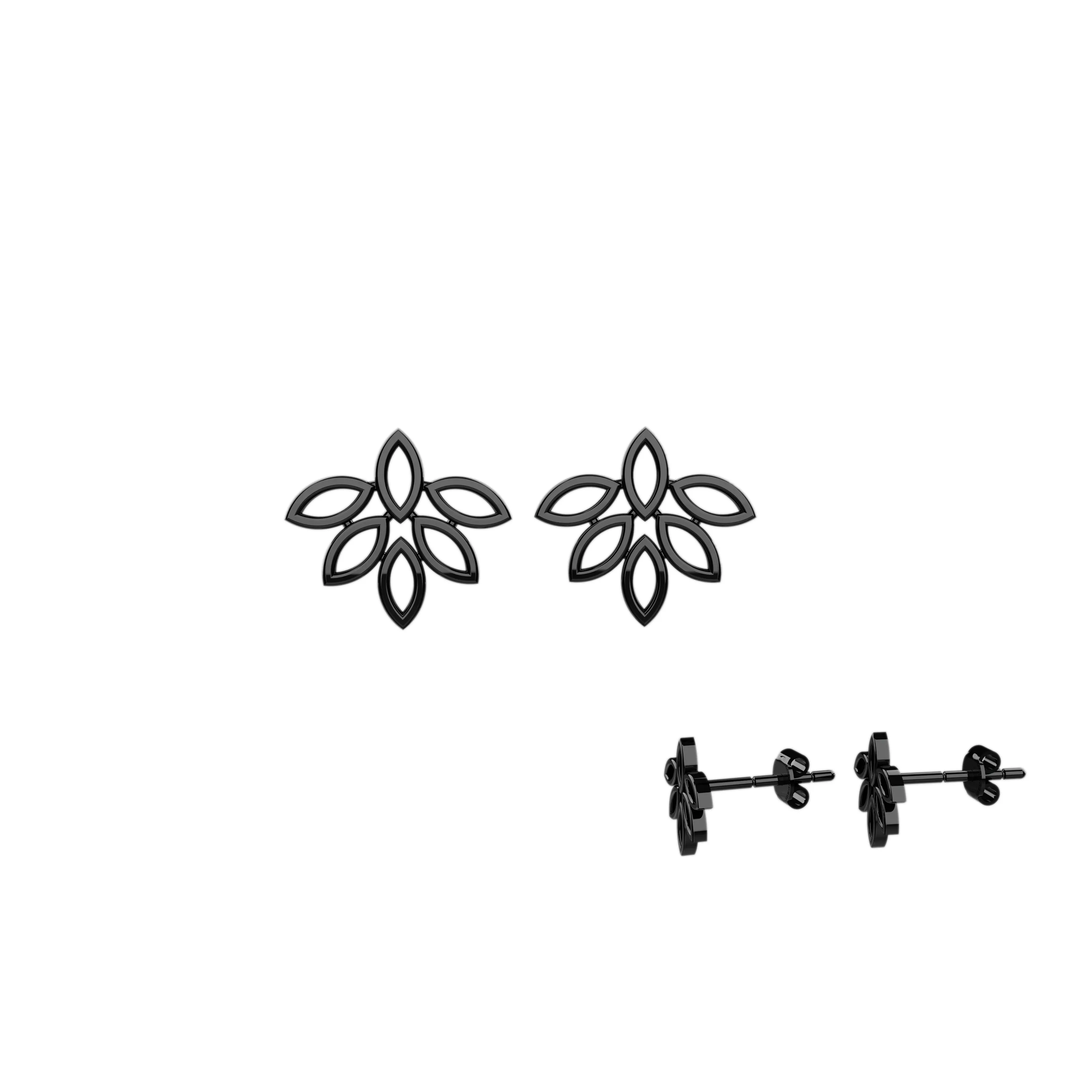 Gold Plated Leaf Earring Studs