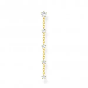 Gold Plated Zirconia White Earrings H2194-414-14