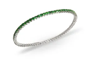Green Tsavorite Garnet Cuff Bracelet