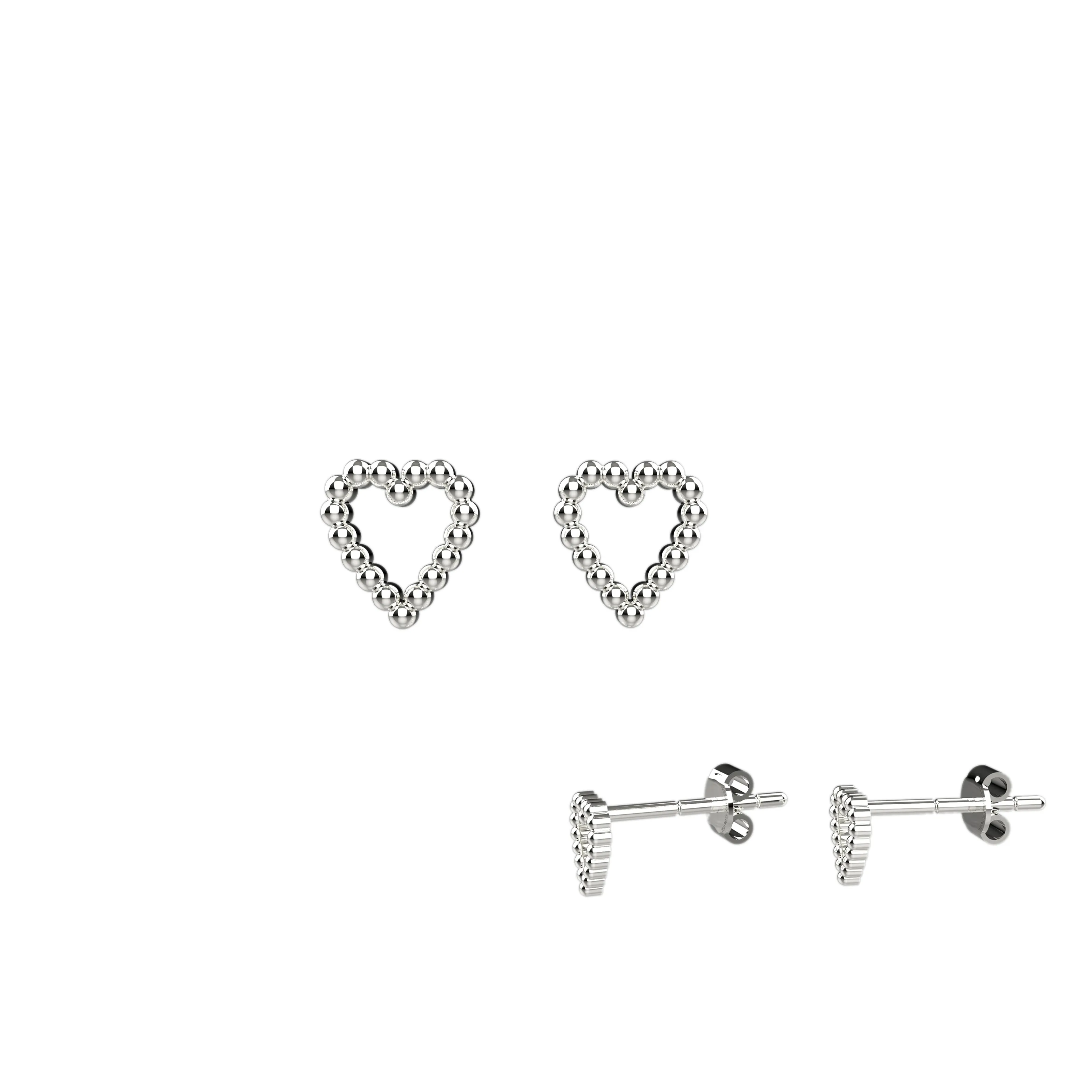 Heart Love Stud Earrings