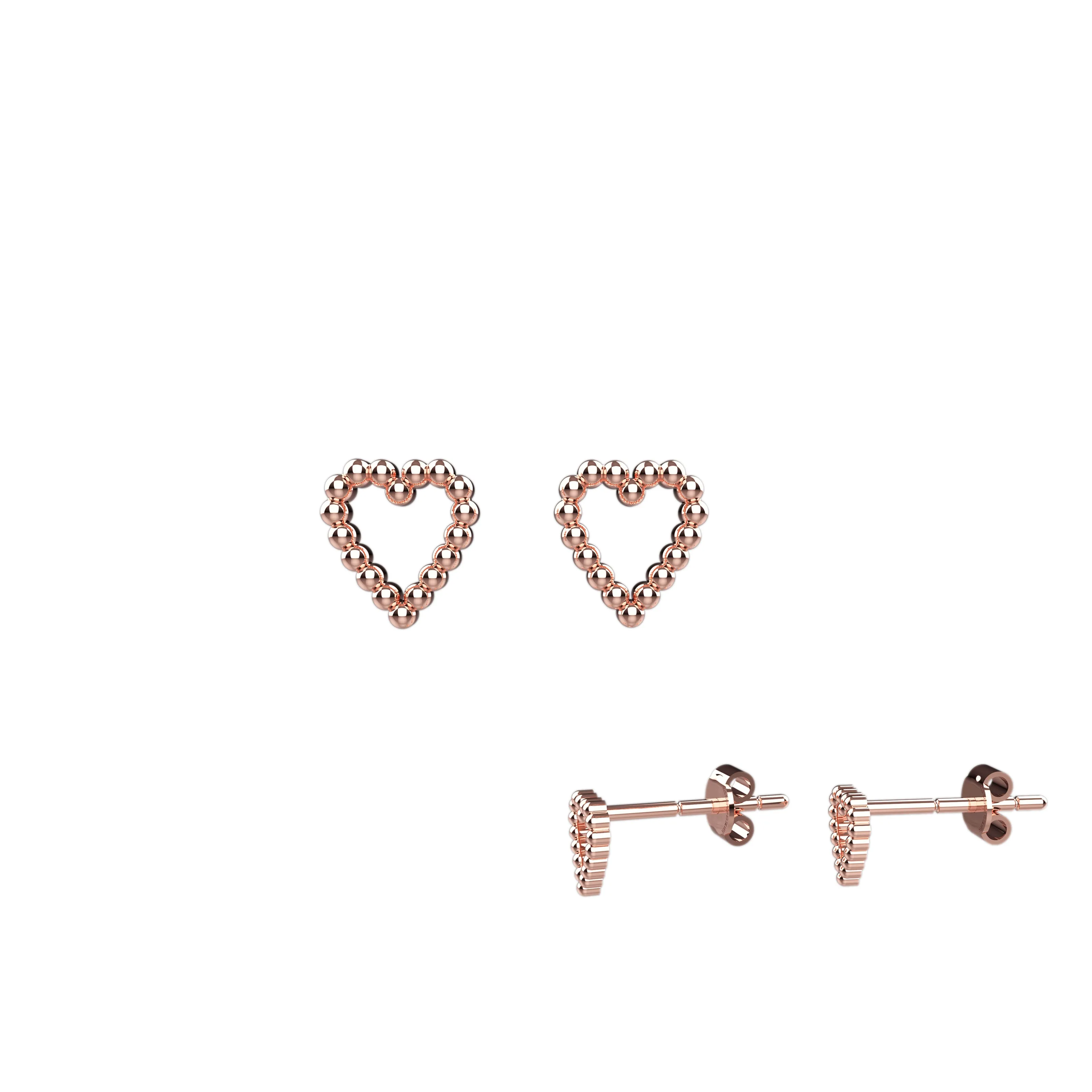 Heart Love Stud Earrings