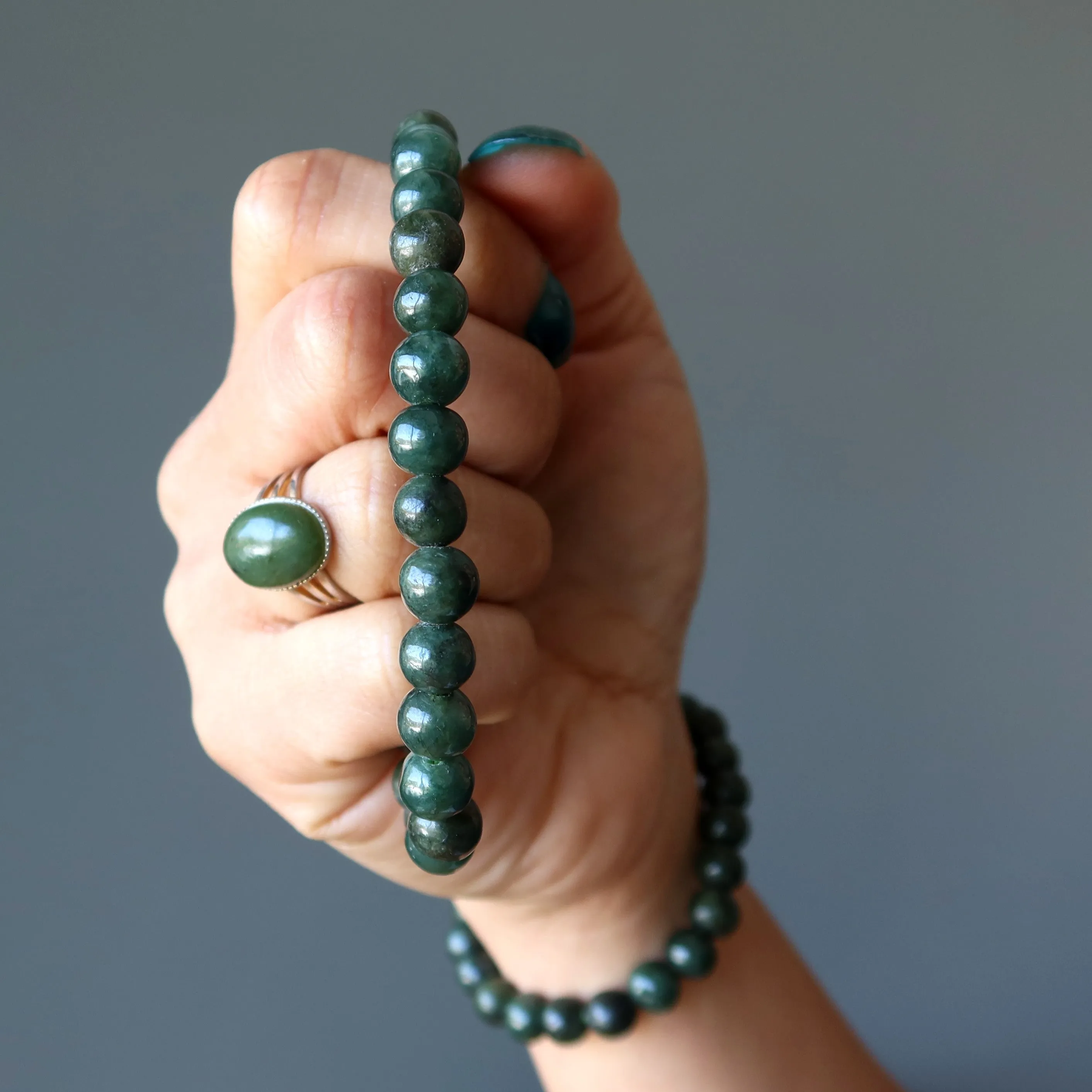 Jade Bracelet Abundance Dark Green Jadeite