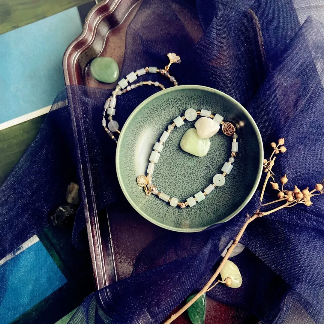Jade Vine Jadeite bracelet with star charm