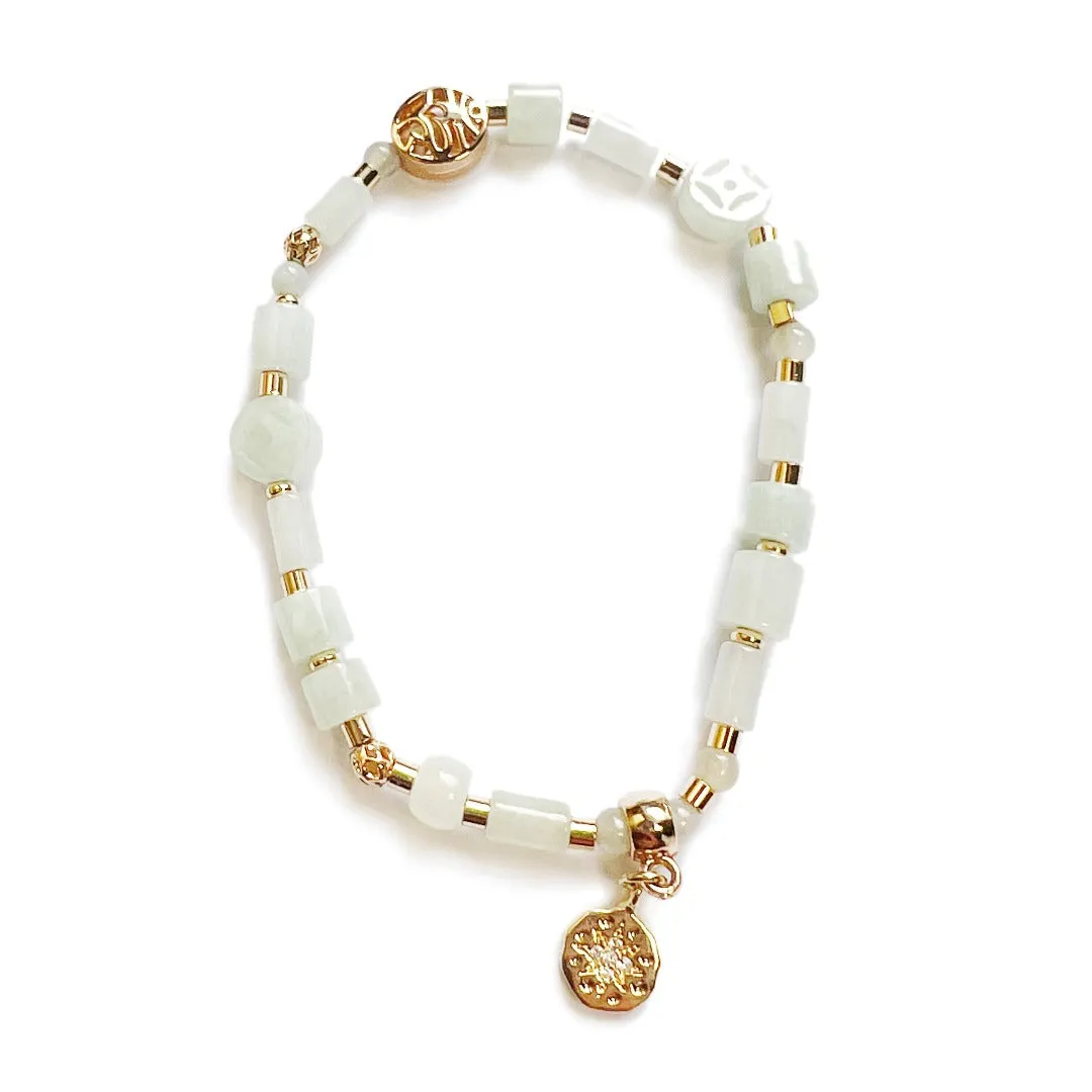 Jade Vine Jadeite bracelet with star charm
