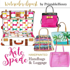 Kate Spade handbags clipart
