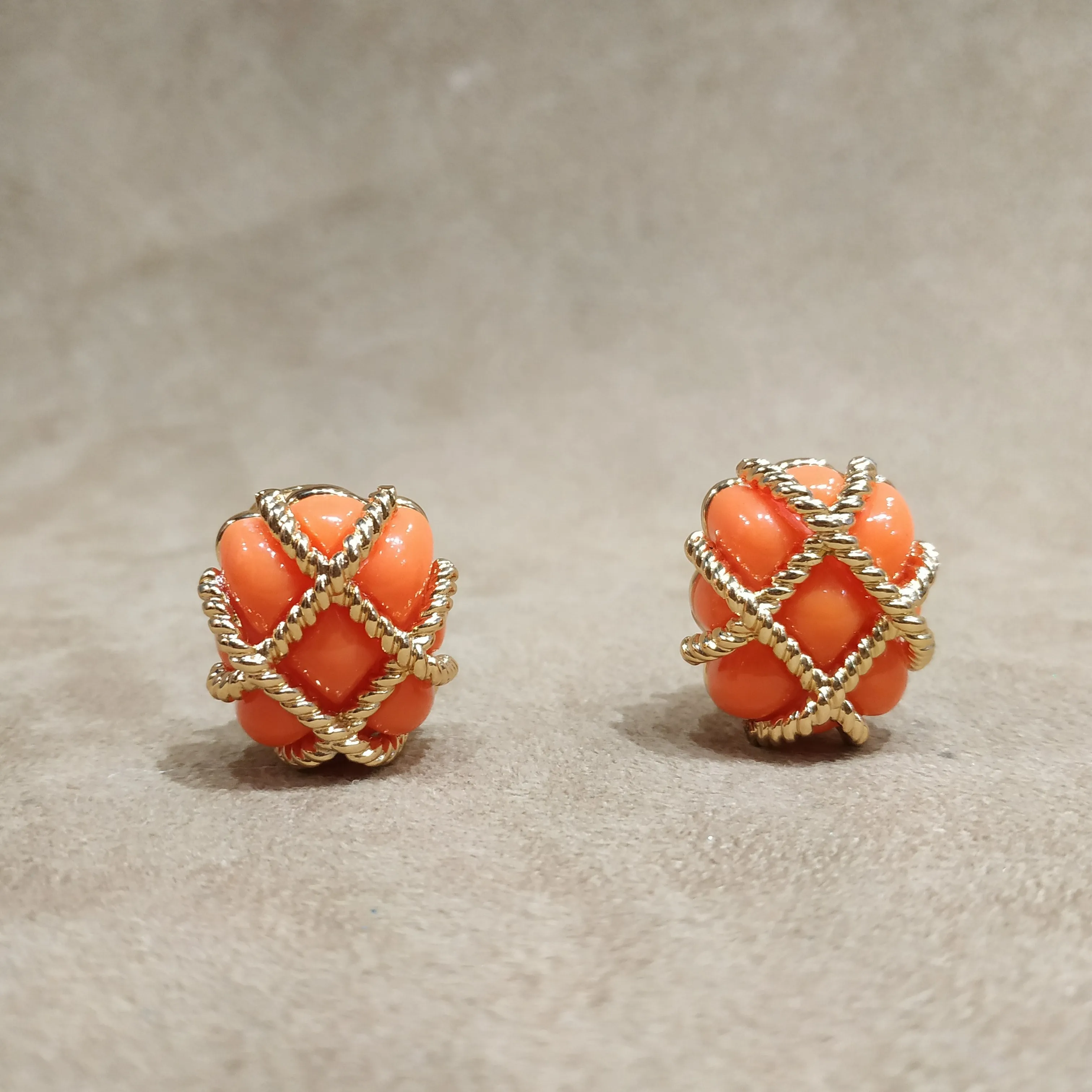 Kenneth Jay Lane Coral Wired Earrings