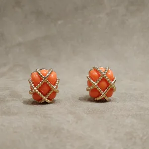 Kenneth Jay Lane Coral Wired Earrings