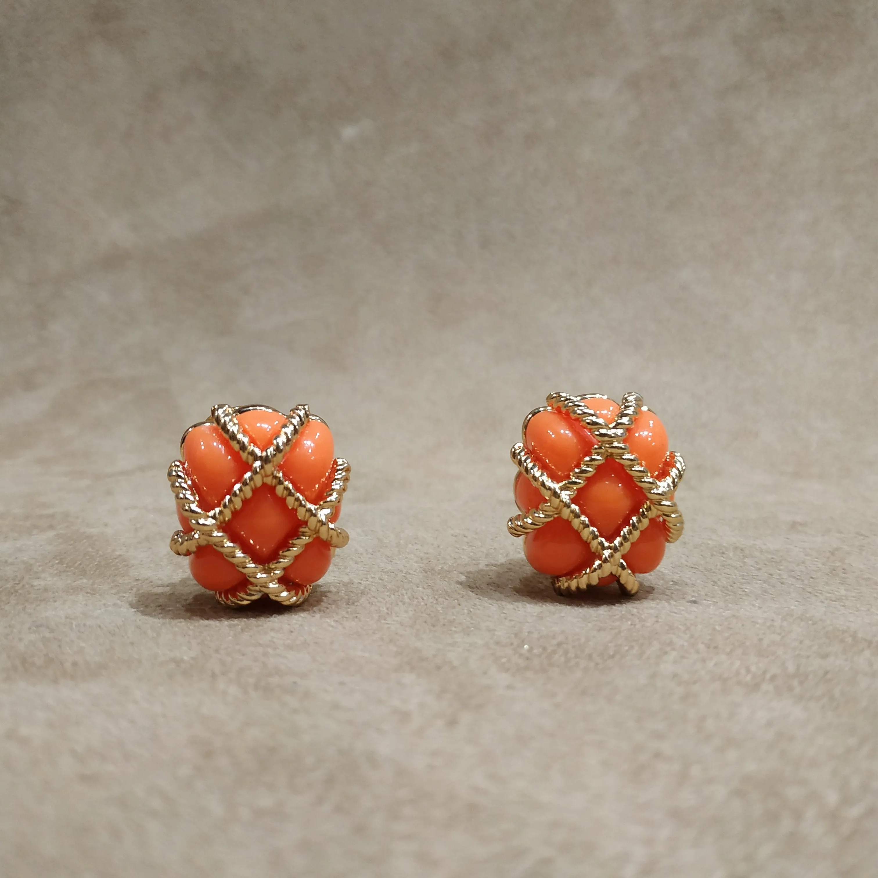 Kenneth Jay Lane Coral Wired Earrings