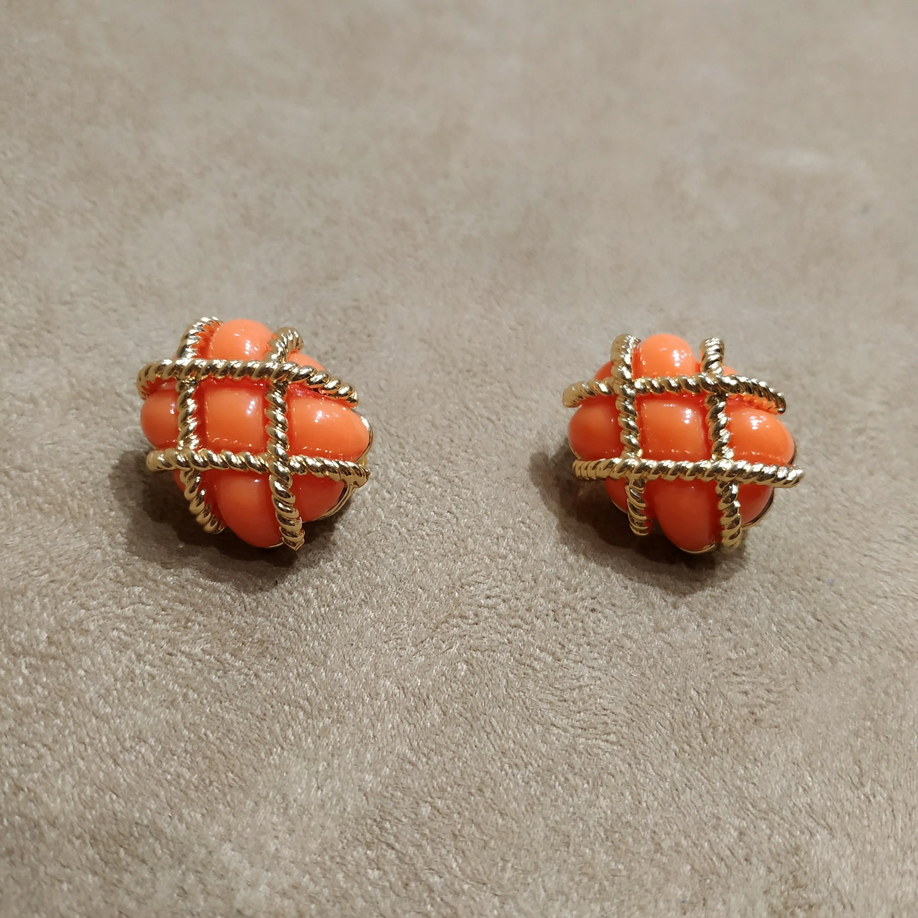 Kenneth Jay Lane Coral Wired Earrings