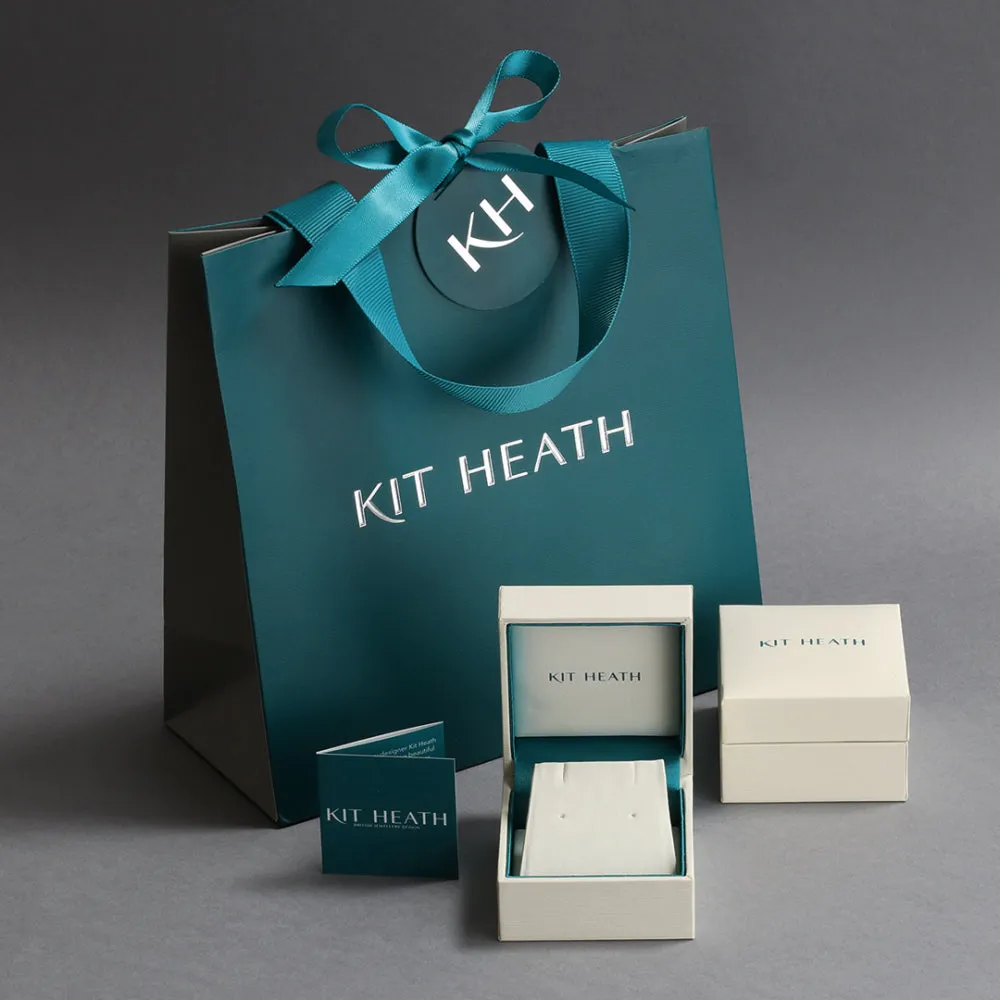 Kit Heath Serenity Ribbon Bow Dainty Stud Earrings