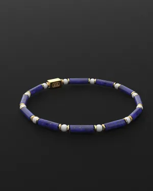 Lapis Lazuli   Tridacna Bracelet 4mm | PIPE