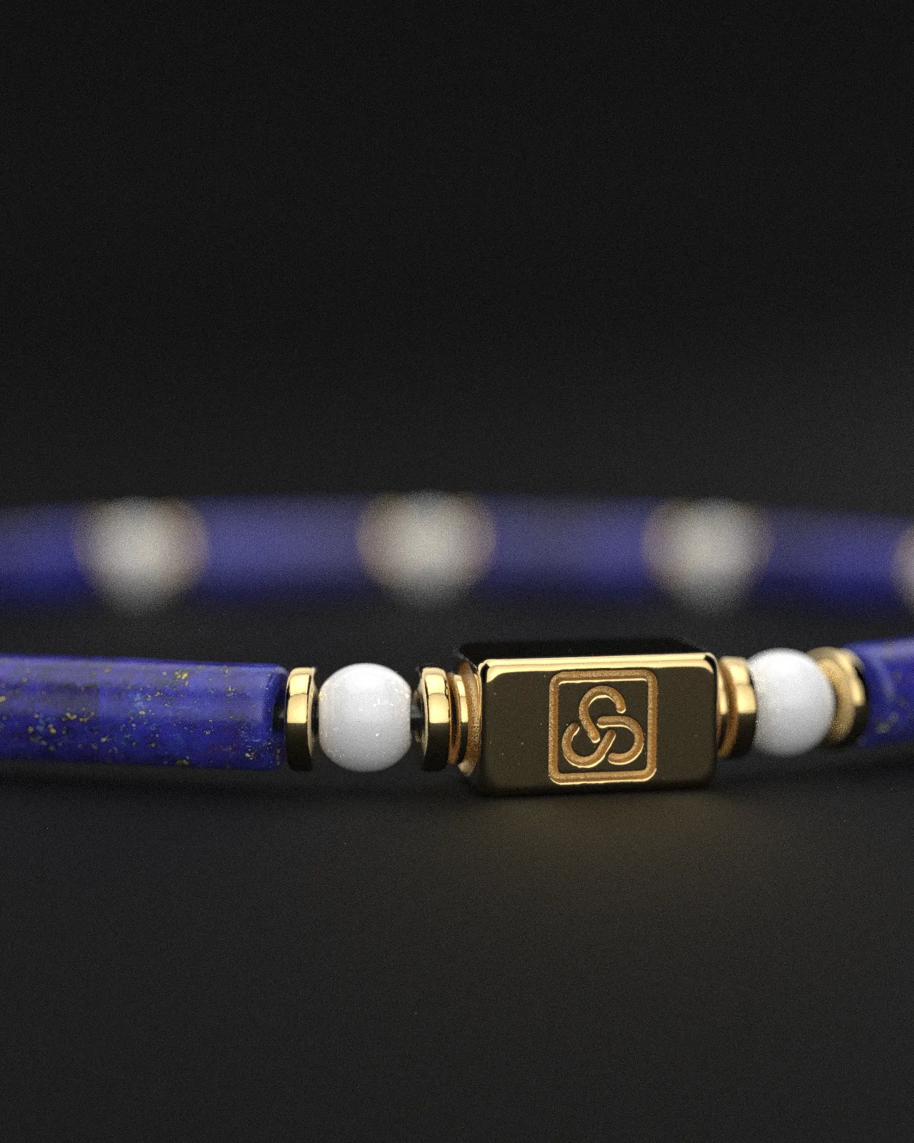 Lapis Lazuli   Tridacna Bracelet 4mm | PIPE