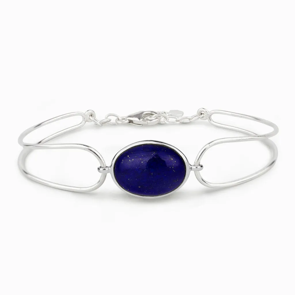 Lapis Lazuli Wire Bracelet