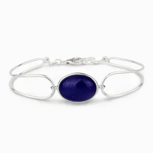 Lapis Lazuli Wire Bracelet